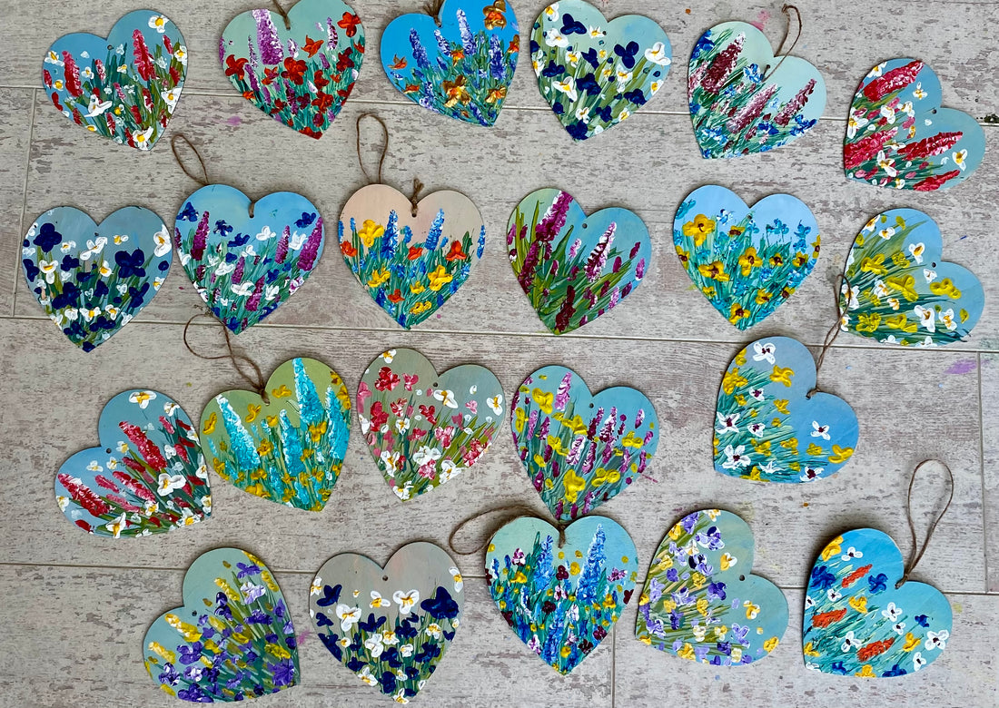 NEW! Original Painting Mini Hearts
