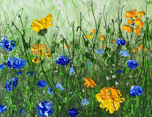 “Cornflowers and Marigolds”