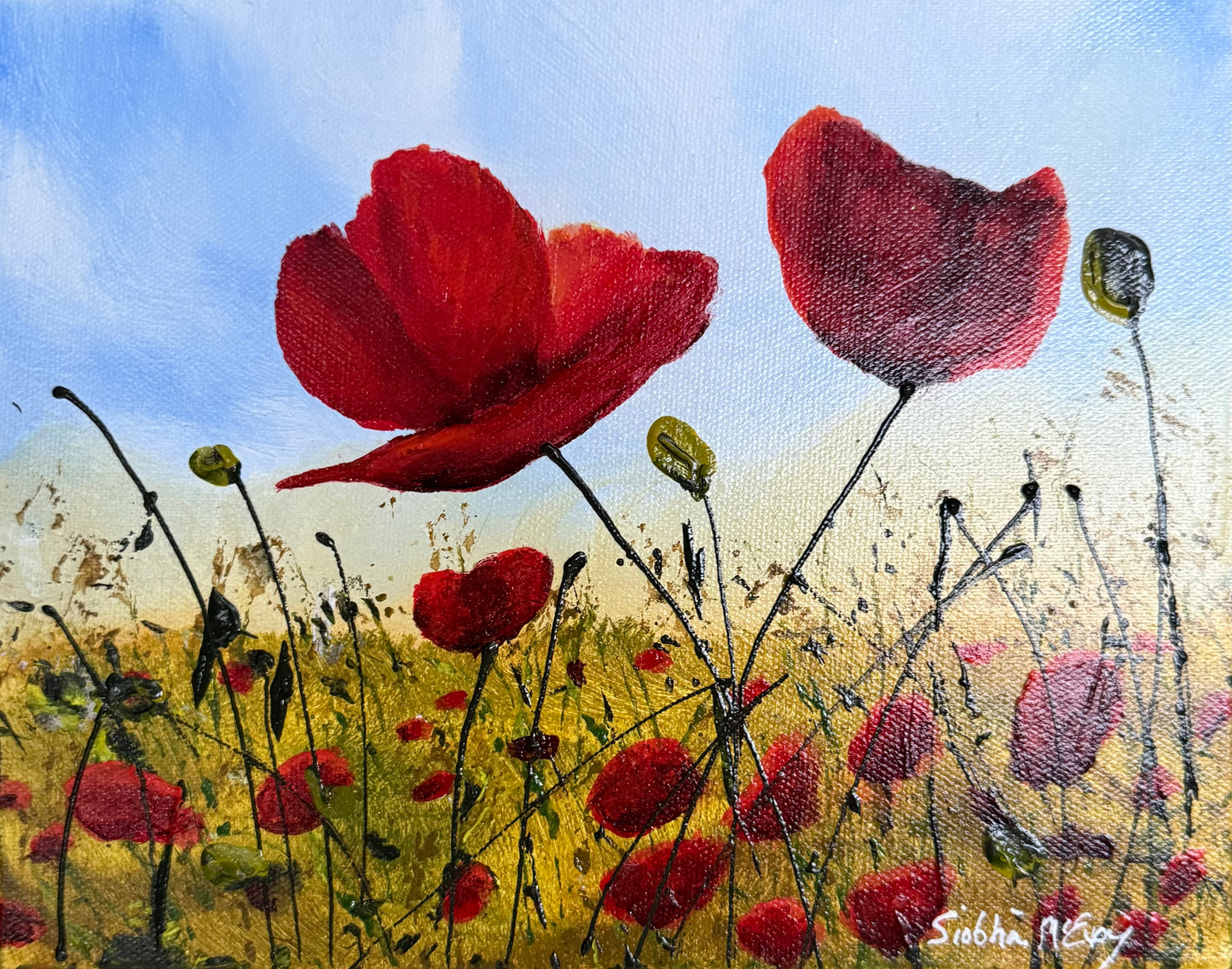 Golden Poppies - Set of Three