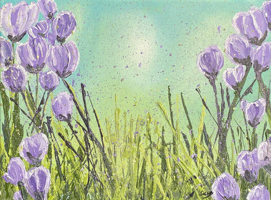 NEW! Check out the spring vibes in my latest painting “Crocus”
