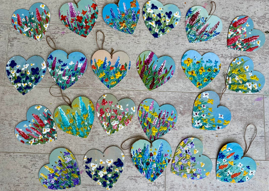 NEW! Original Painting Mini Hearts