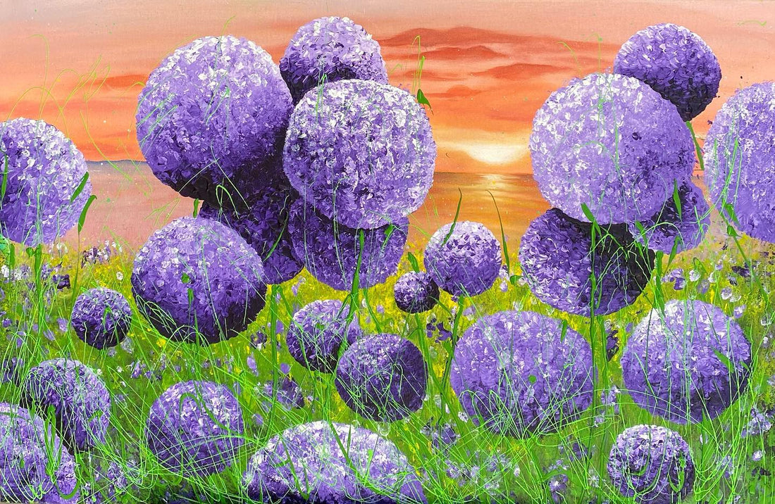 “Sunset Alliums” 💜💛