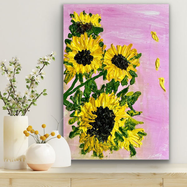 “Sensational Sunflowers” 🌻 New Acrylic Painting!
