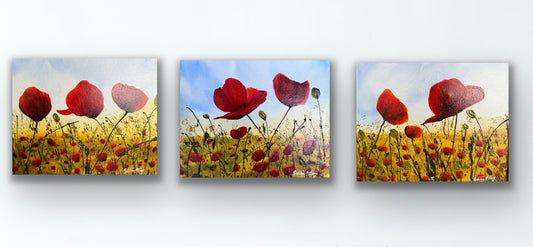 Golden Poppies - Set of Three
