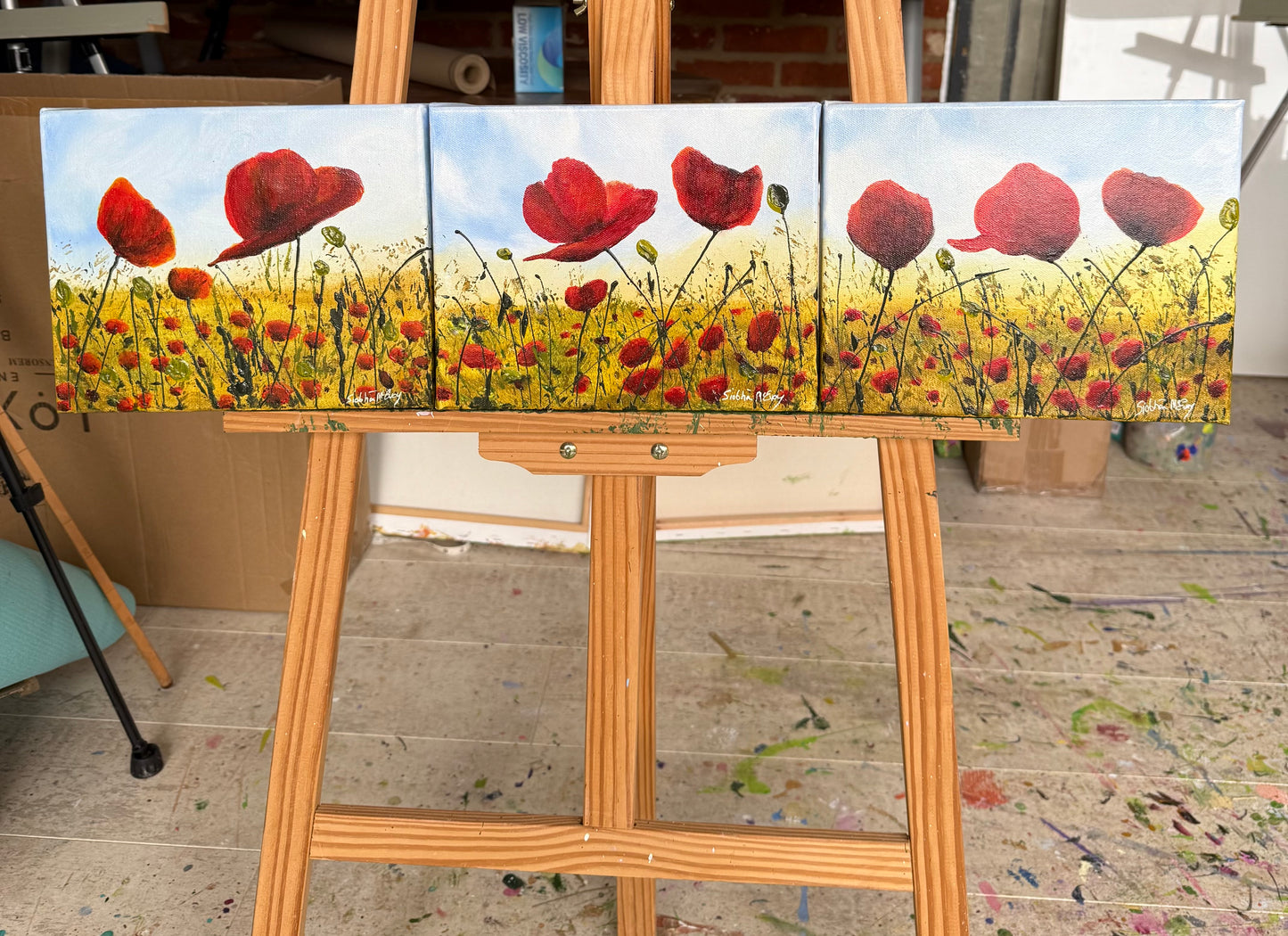 Golden Poppies - Set of Three