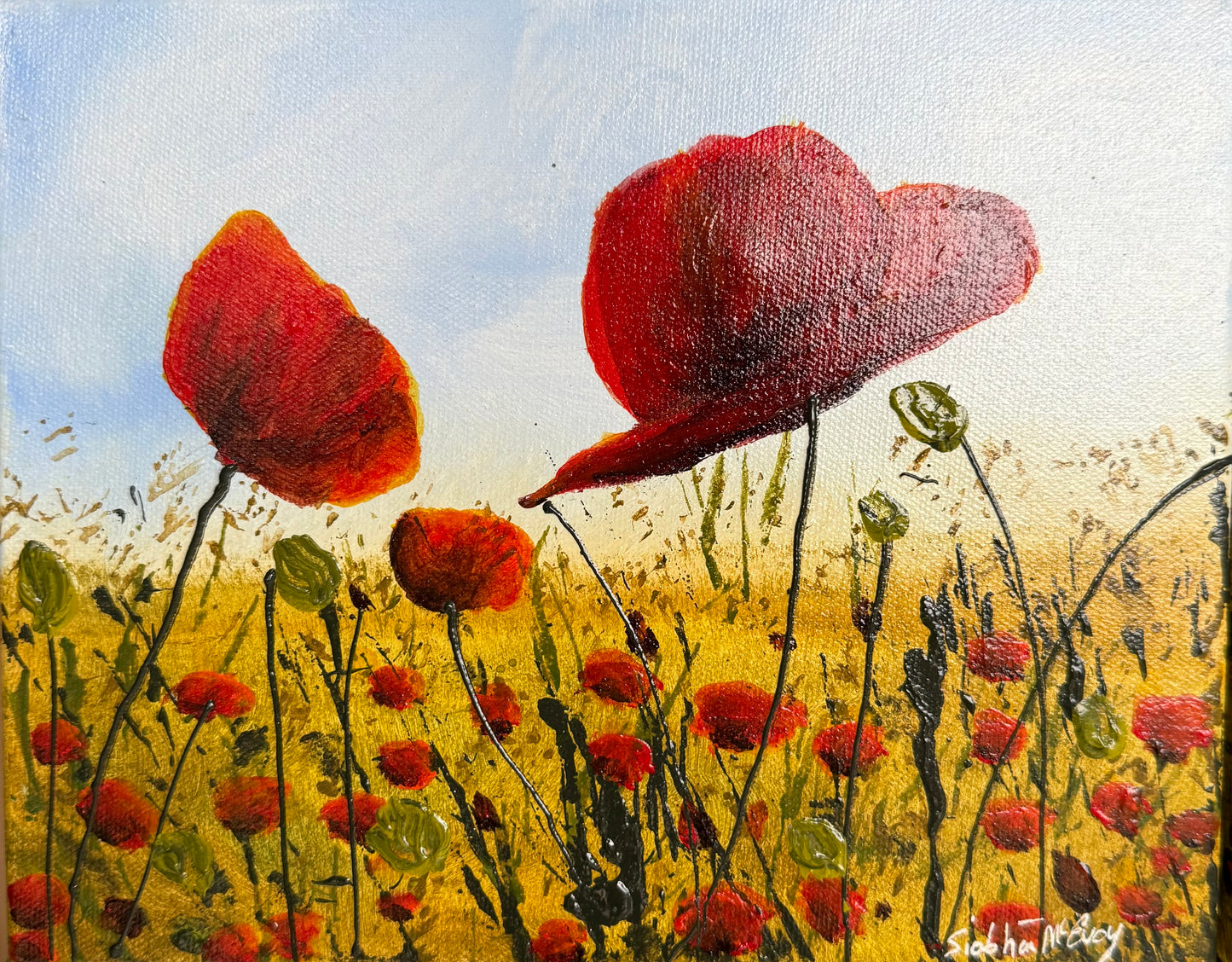 Golden Poppies - Set of Three