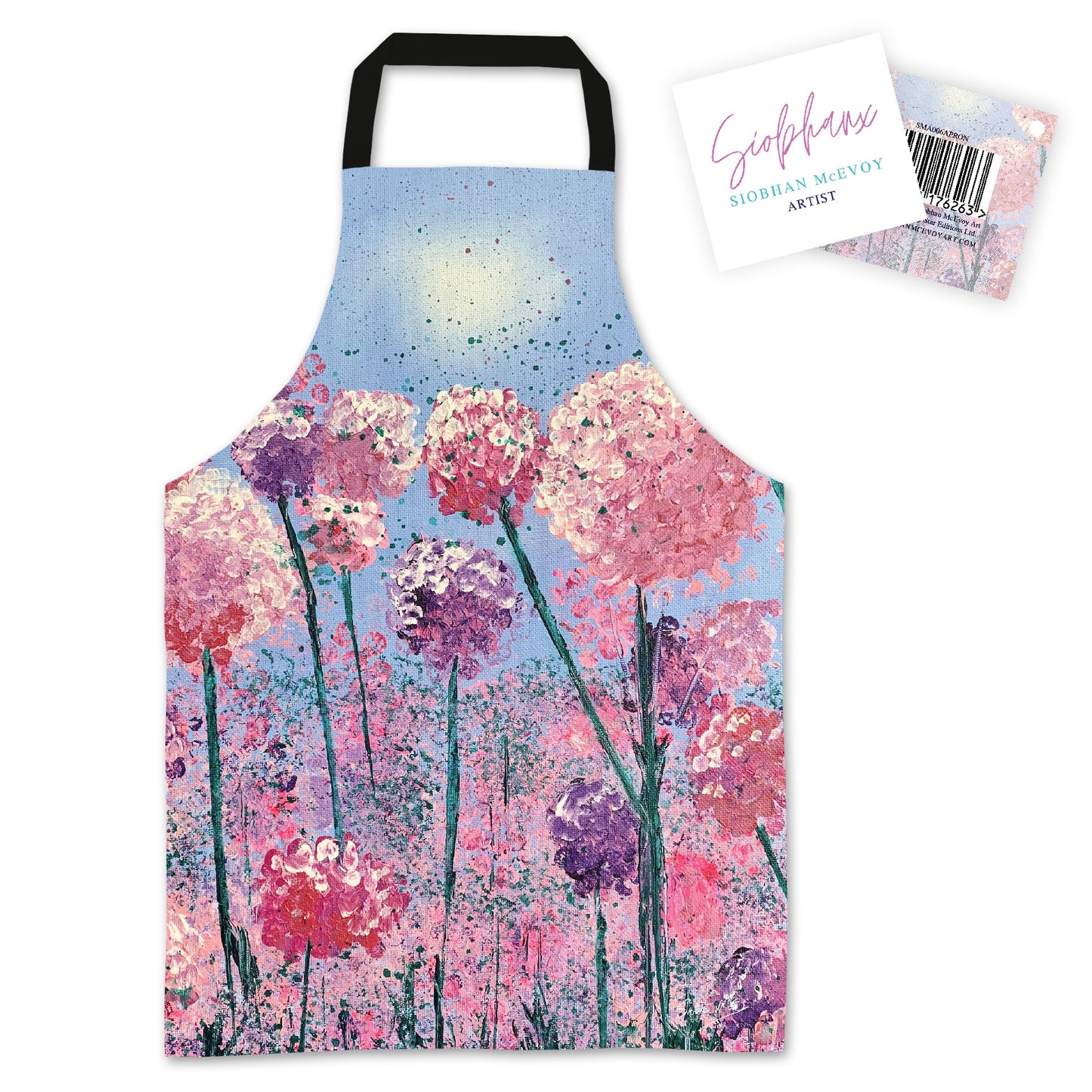 Pink Flowers Apron