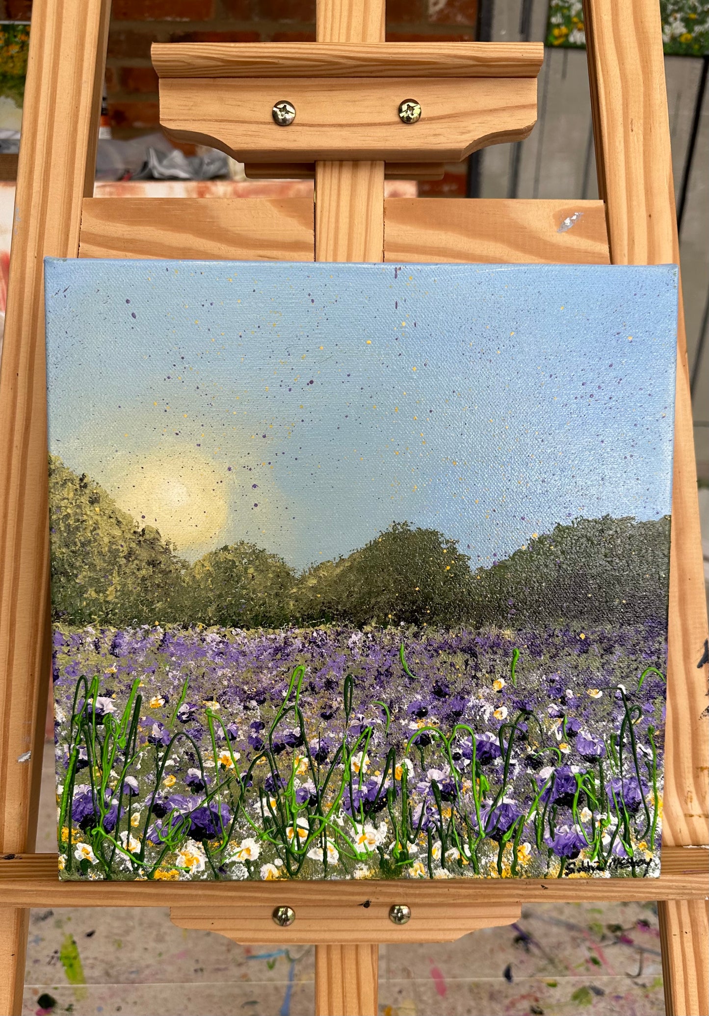 Dancing Cornflowers and Daisies - SOLD