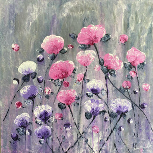 Pink and Purple Peonies - SOLD